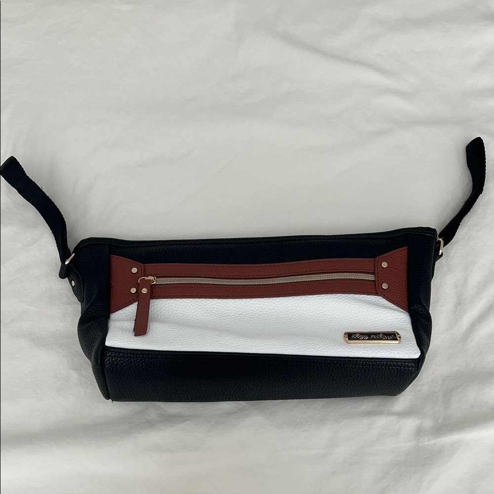 Itzy Ritzy Black, White, and Brown Stroller Bag